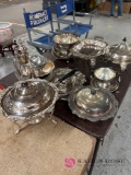 Silver plated serving dishes