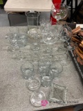 clear glass drinking glasses and miscellaneous