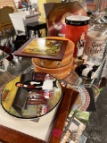 Shelf of kitchen decorative items