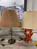 two large decorative lamps