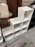 white six cubed shelf unit