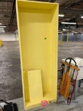 29 x 80 yellow painted wooden bookshelf