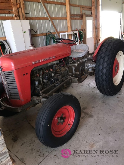 Massey- Ferguson 35 tractor with rear blade