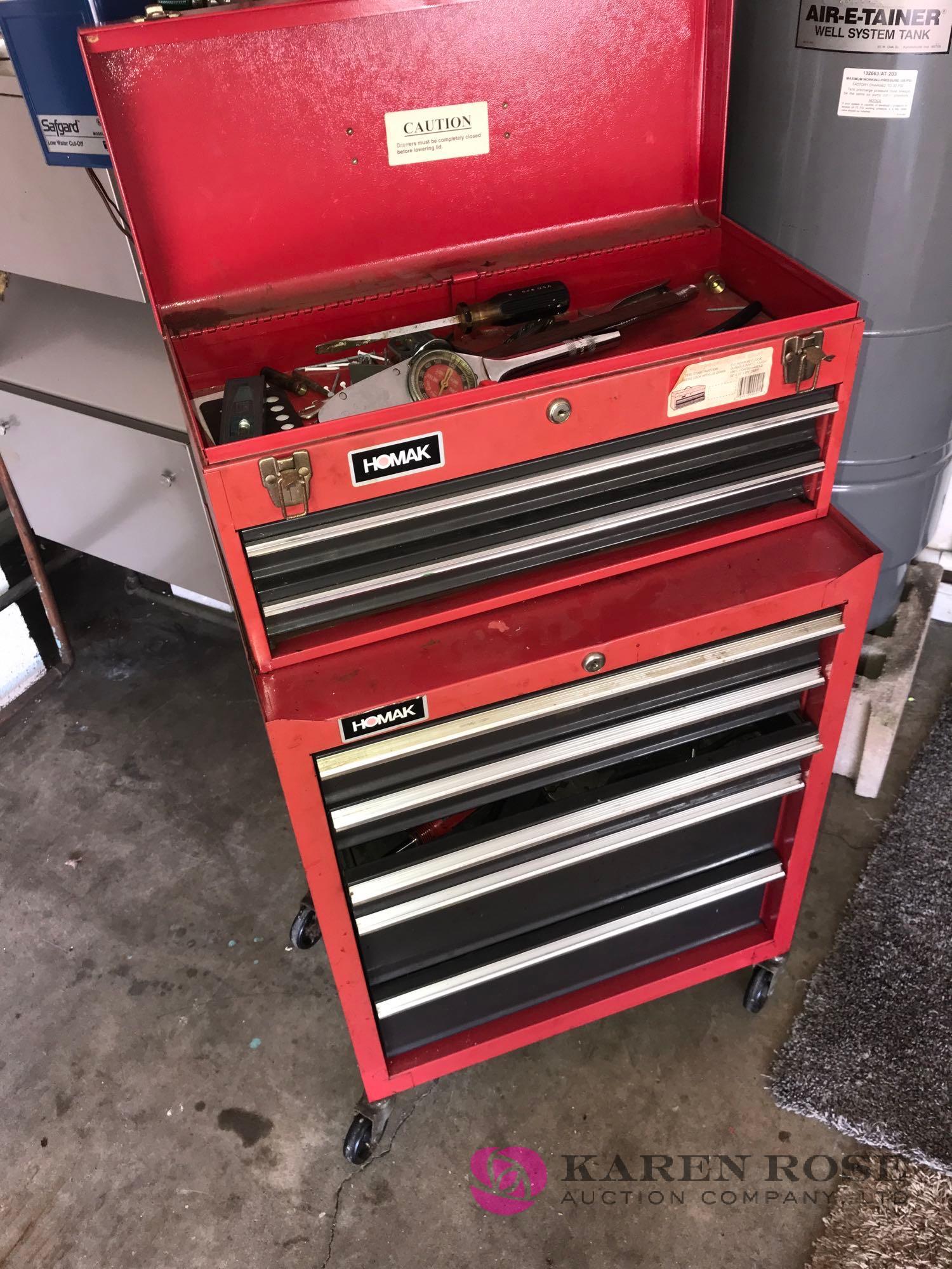 Homak tool chest with tools | Proxibid