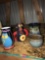 4- pottery vases