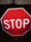 STOP tin sign 24 in across