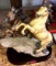 2- wild horses Meerchi figurine 13 in across x 14 in high