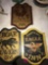 3- wooden signs 13 in x 9 in