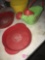 4- vintage plastic Mickey Mouse toys