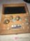 antique scientific measuring weight set