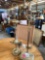 two brass lamp bases and misc.