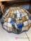 large, leaded glass lampshade