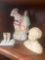 4- collectible figurines knickknacks