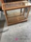 Lighted hall console with glass shelf