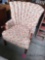 Antique upholstered flower chair
