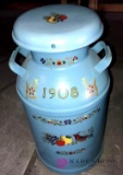1908 vintage milk container steel