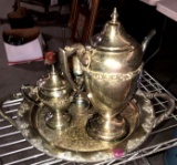 Silverplated tea set