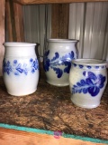 3- Vases Eldreth pottery 1998