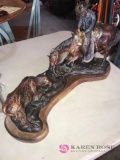 Universal Art Studio handmade J.T.Burrell Cuttin Horse 18 in across 12 in high see pictures