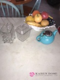 Milk glass fruit dish /creamer/sugar/tea pot