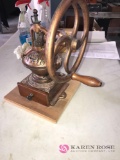 Vintage Cast Iron mounted Coffee Grinder