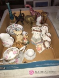 Assorted animal figurines/dishes/vase/dreamsicles figures