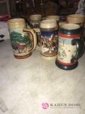 7- Budweiser collector steins