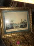 Vintage framed picture 20 in x 17 in