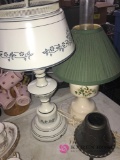 2- table lamps/candle lamp