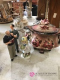 Assorted figures/covered dish