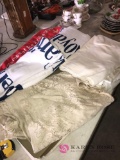 vintage lace table cloths/Olympic towel-Royal Caribbean towels