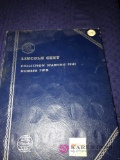 Lincoln cent starting at 1941 book partially full
