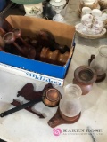 wooden decorative pieces /copper scoop