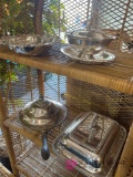 4- silver plated serving dishes