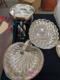 7- Silver plated serving dishes