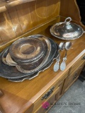 6- silver plated serving dishes