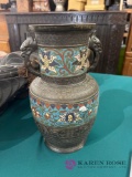 12 in metal vase