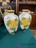 9 in matching vases