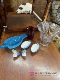 7- Decorative glassware birds and more