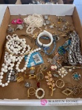 costume jewelry lot pins and more