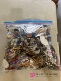 gallon size bag of costume jewelry pieces