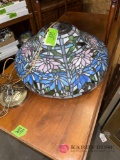 leaded glass hanging lamp shade