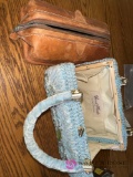 handmade purse and leather carry in case