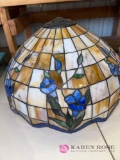 large, leaded glass lampshade
