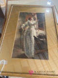 16x23 in framed picture of couple at window