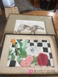 2- framed art pictures