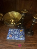 metal candle holders metal trinket box and more