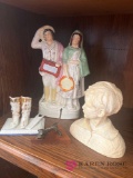 4- collectible figurines knickknacks