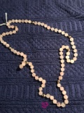30 in pink beads with gold balls