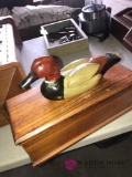 Wooden duck covered box